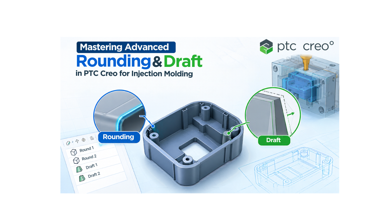 Mastering Advanced Rounding & Draft in PTC Creo for Injection Molding